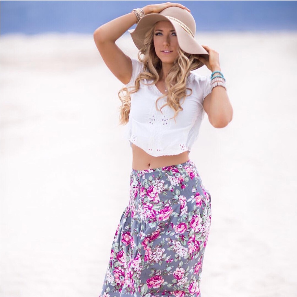 Bishop + Young Floral Maxi Skirt